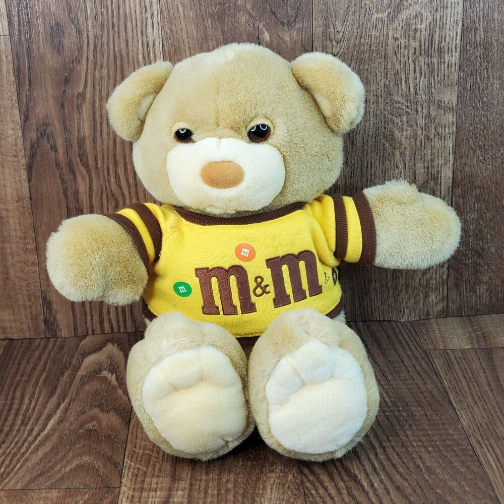 M & M Candy Teddy Bear 16" Plush Mars 1987